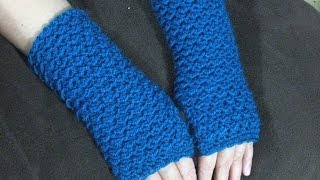 How to Crochet Finger less Crochet Gloves  Moss Stitch Finger less Gloves  Crunch Stitch [upl. by Nyleahs]