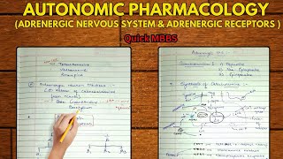 Autonomic Pharmacology Adrenergic Nervous System  Adrenergic receptors  Quick MBBS [upl. by Ahtebbat813]