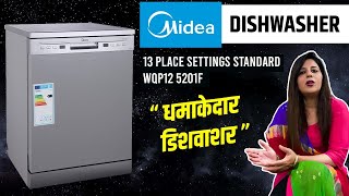 Midea 13 Place Settings Standard Dishwasher WQP12 5201F REVIEW [upl. by Euginomod53]