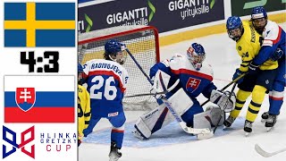 SWEDEN VS SLOVAKIA HLINKA GRETZKY CUP 2024 [upl. by Shorter]