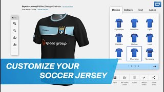 FootballSoccer Jersey Design How to design your own footballsoccer jersey with our configurator [upl. by Zug]