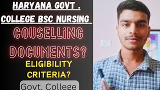 HARYANA BSC NURSING COUSELLING DOCUMENTS  HARYANA PARAMEDICAL COUSELLING DOCUMENTS  PGIMS HARYANA [upl. by Ardnassac]