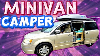 Amazing Chrysler Minivan Camper Conversion  its Genius [upl. by Hareehahs]