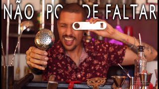 10 UTENSÍLIOS ESSENCIAIS para um KIT DE BARTENDER ou BAR EM CASA  TATO EXPLICA [upl. by Arinay]