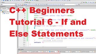 C Tutorial for Beginners 6  If and Else Statements [upl. by Blackman558]