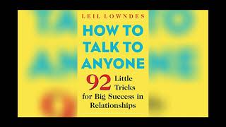 How to Talk to Anyone 92 Little Tricks for Big Success in Relationships Audiobook [upl. by Cyprio]