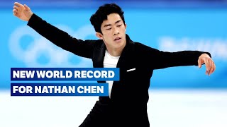 Nathan Chen sets a new mens SP World record  Beijing2022 Replays [upl. by Adnalohs121]