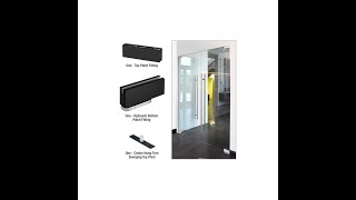 matte black hydraulic patch fittings for glass door dont need to dia a hole on floor [upl. by Laeahcim]