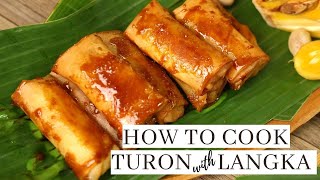 HOW TO COOK TURON WITH LANGKA  Filipino Street Food [upl. by Grishilda240]