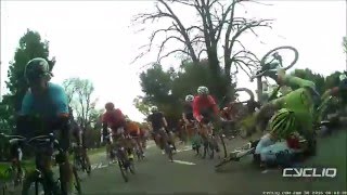 Cycliq Fly6 Cal Aggie Criterium Crash [upl. by Eigger]