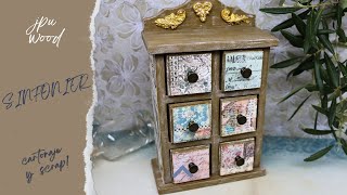 📚 Cartonaje y Scrap Mini Sinfonier Estilo Vintage ✨ [upl. by Irec]