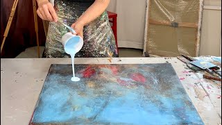 WOW Struktur  Abstrakte Acrylmatechniken  Schichtungen  DIY [upl. by Einnim]