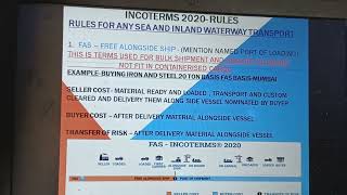 Practical Training7 Brief explanation of Incoterm  ExWorksFCAFAS and FOB [upl. by Emirak364]