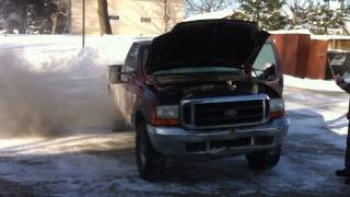 73 PowerStroke 19ºF Cold Start Attempt [upl. by Howzell]