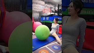 Active Girl Strength and Balance with the Yoga Ball beautiful yoga fitness [upl. by Iddet]