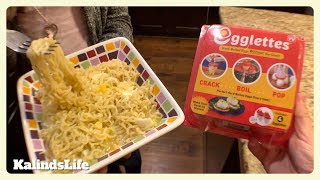 Trying Egglettes and Cooking Ramen Noodles in the same Pot at the same time AMAZING HACK [upl. by Ttnerb452]