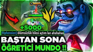 BAŞTAN SONA KENDİ MAÇIMI ANLATIYORUM ÖĞRETİCİ MUNDO YENİ KONSEPT Wild Rift Jungle Mundo wildrift [upl. by Xilef197]