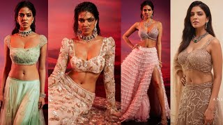 Most Beautiful Actress Malavika Mohanan Hot Traditional Lehengas Photoshoot Video Part 4 [upl. by Kenlay]