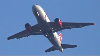 CSA Czech Airlines A319 goaround at Hamburg Airport [upl. by Clerissa794]