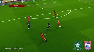 Plymouth Argyle vs Ipswich Highlights  EFL Championship 2324  PES 21 [upl. by Nahoj]