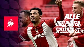 ALLE DOELPUNTEN SPEELDAG 21 👀⚽ Jupiler Pro League hoogtepunten 2324 [upl. by Noirda]