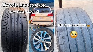 Toyota Landcruiser V8  Installed New Branded Tyres  100 Imported Tyres  Best Tyres Shope tyres [upl. by Marc]