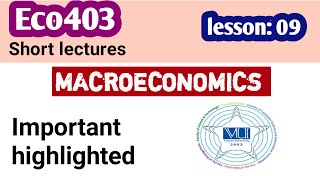 Eco403 short lecture 09  Eco403 lesson 09  learn with Mdm  best Short lectures [upl. by Dougal]