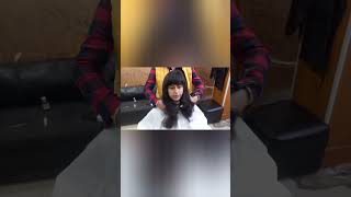 How to Beautiful girl Feather haircut with fringe haircut hair hairstyle haircolor [upl. by Latimore]