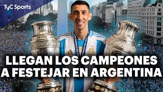 EN VIVO 🔴 LOS BICAMPEONES DE LA COPA AMÉRICA LLEGAN A ARGENTINA  FESTEJOS LOCURA HINCHAS Y MÁS [upl. by Sherwood]