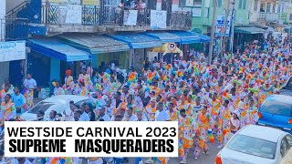 Supreme Masqueraders 26th December Massive Westside Carnival 2023 Street Performance [upl. by Ttebroc]