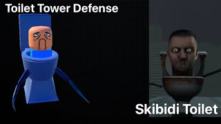 All Toilet Tower Defense’s toilets in Skibidi Toilet series  Part 1  Toilet Tower Defense [upl. by Lenahs]