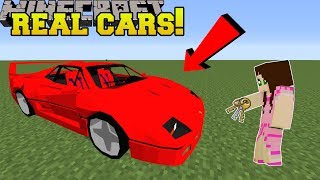 Minecraft REALISTIC CARS LAMBO PORSCHE FERRARI amp MORE  Mod Showcase [upl. by Brathwaite]