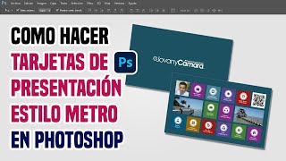 Como Hacer Tarjetas de Presentación Estilo Metro en Photoshop [upl. by Rozella]