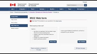 IRCC WebformCIC Webform [upl. by Inaj640]