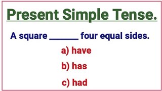 English Grammar Test Practice 📝✍️📖 Present Simple Tense Quiz [upl. by Torto]