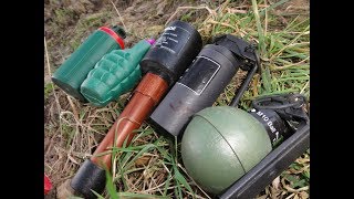 Paintball Grenade vs Czech Police Grenade vs Polenböller Granate [upl. by Nnylarac]