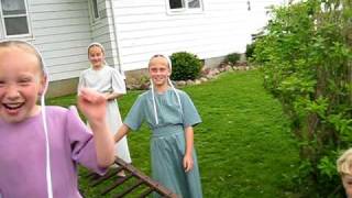 Amish girls who are playing in Shipshewana Indiana USA [upl. by Newsom]