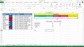 Contar dados no Excel vamos utilizar as funções contnúm contvalores contarvazio e contse [upl. by Catherine]