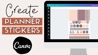 How to Design Planner Stickers in Canva [upl. by Halueb]