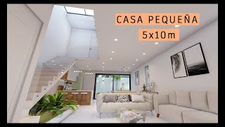 Pequeña casa 5x10 metros  2 PISOS CON 3 DORMITORIOS [upl. by Akinar]