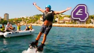 Tour Guide Brendan Has Trouble Staying Above Water On Flyboard  Coach Trip Road To Marbs [upl. by Chui]