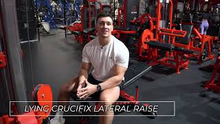 Lying Crucifix Lateral Raise  Exercise Tutorial [upl. by Atrim]