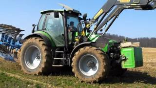 Deutz Fahr Agrotron 150 beim Pflügen 2012 [upl. by Eitisahc508]