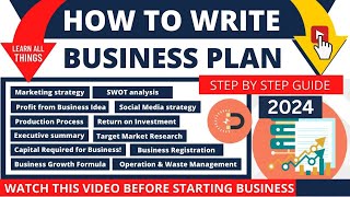 How to Write a Business Plan  Step by Step Guide [upl. by Eimot819]