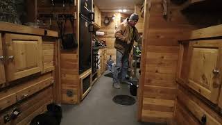 THE FARMHOUSE The Fish House Camper Getting ready for ice fishing Cutting wood Farmall M Icog [upl. by Candra]