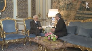 Mattarella incontra il Presidente del Parlamento Europeo On Tajani [upl. by Nowed]