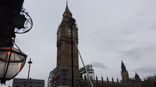 Big Ben Repairs London Westminster scaffolding Live [upl. by Zetram]