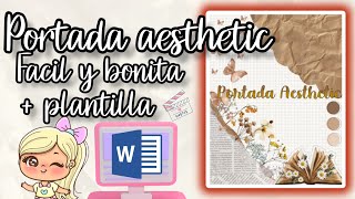 COMO HACER PORTADA AESTHETIC FACIL  PLANTILLA GRATIS ✅ parte 2 [upl. by Kallman]