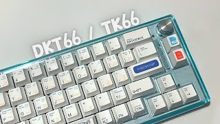 DKT66 TK66  TTC Silent Bluish White  Build amp Typing Sound [upl. by Aracot]