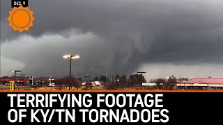 Terrifying Footage Deadly Tornadoes Strike Kentucky and Tennessee [upl. by Chester812]